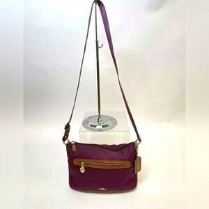 COACH Designer Sawyer Crossbody Purse Handbag purple
